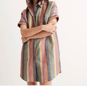 MADEWELL striped shirtdress size M